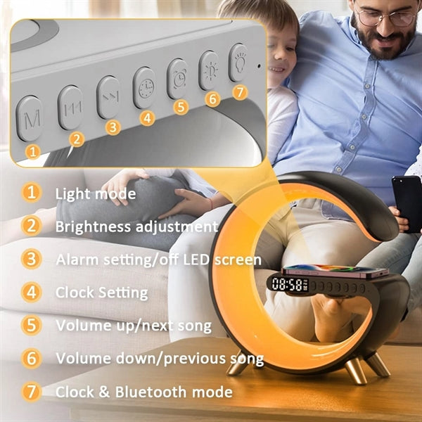 Bluetooth Speaker Wireless Cellphone Charger LED Lamp