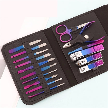 16 in 1 Manicure Set Professional Nail Clippers Pedicure Kit