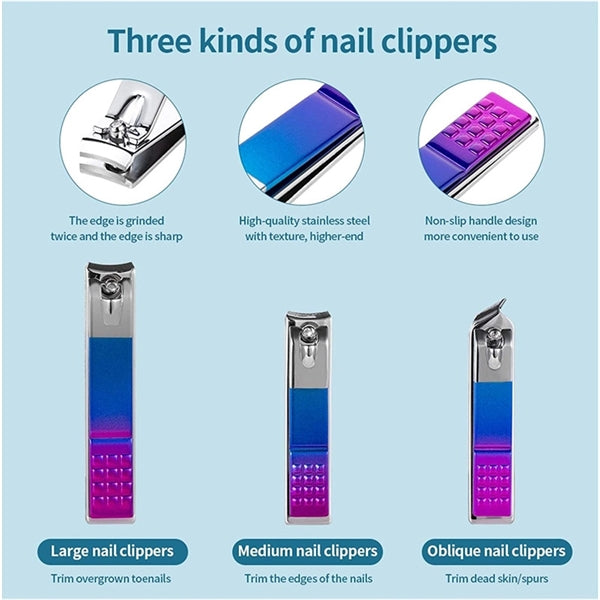 16 in 1 Manicure Set Professional Nail Clippers Pedicure Kit