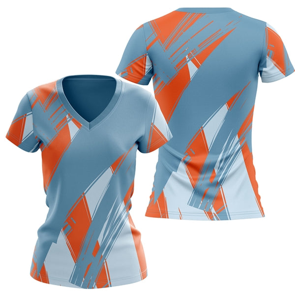 Women's 180 GSM Jersey Knit Cotton Feel V-Neck T-Shirt