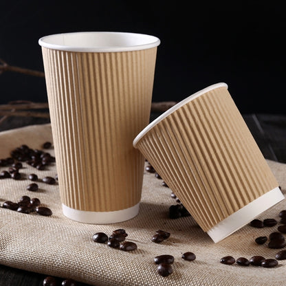 8oz 12oz 16oz Disposable Double-Wall Paper Cup With Lids