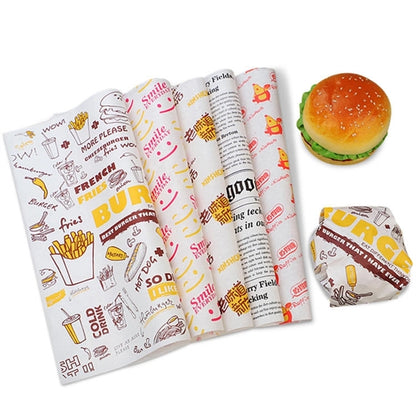 Custom Colored Sandwich Burger Wrapping Tissue Paper