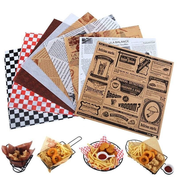 Custom Colored Sandwich Burger Wrapping Tissue Paper