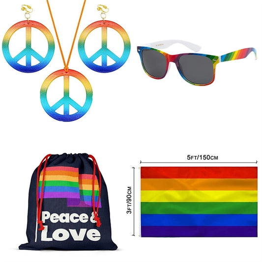 LGBT Pride Rainbow Accessory Set