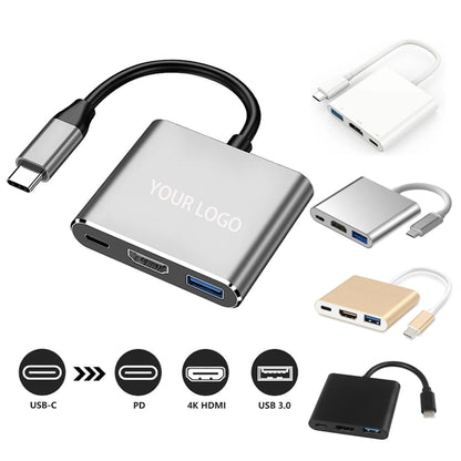 3 IN 1 Laptop Docking Station Type C Hub Adapter