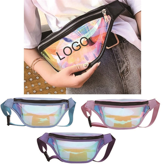 Waterproof Holographic Laser Fanny Pack/Waist Bag w/Zipper