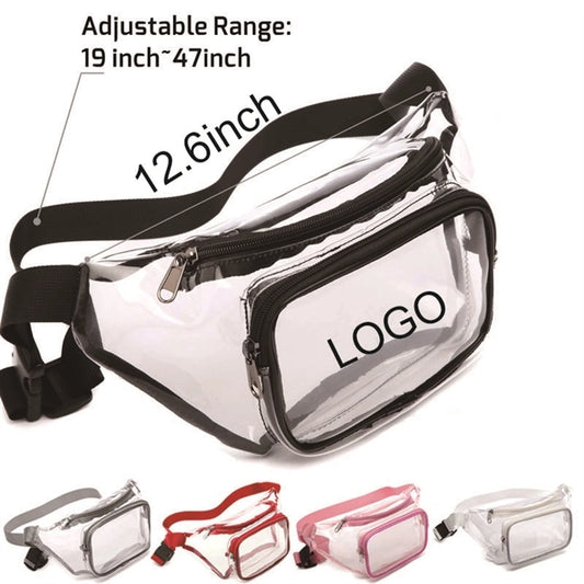 Waterproof PVC Clear Fanny Pack/Waist Bag w/Zipper