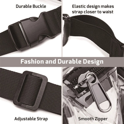 Waterproof PVC Clear Fanny Pack/Waist Bag w/Zipper