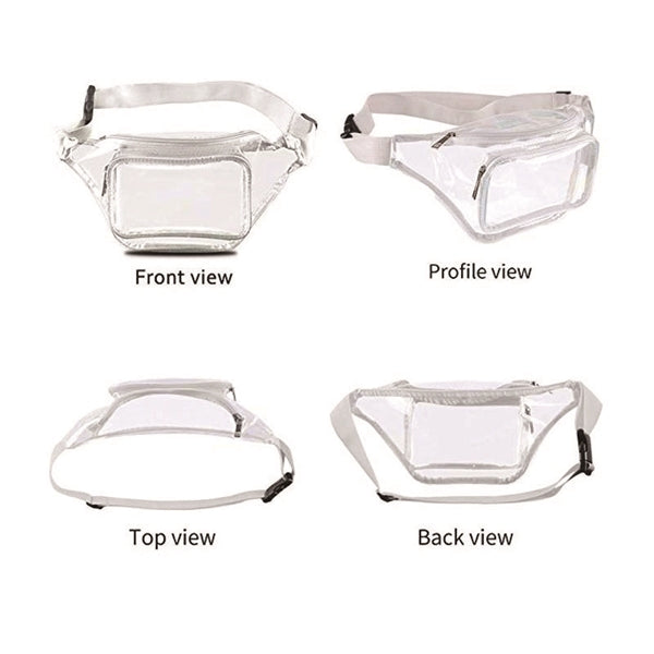 Waterproof PVC Clear Fanny Pack/Waist Bag w/Zipper