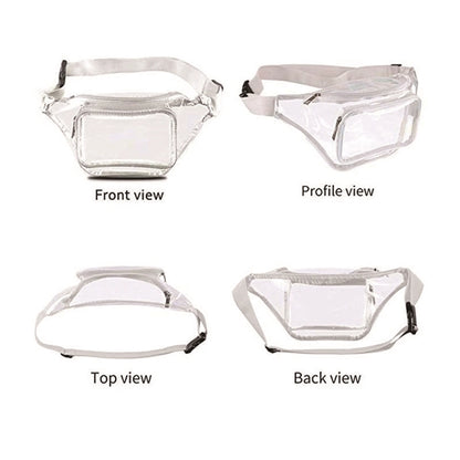 Waterproof PVC Clear Fanny Pack/Waist Bag w/Zipper