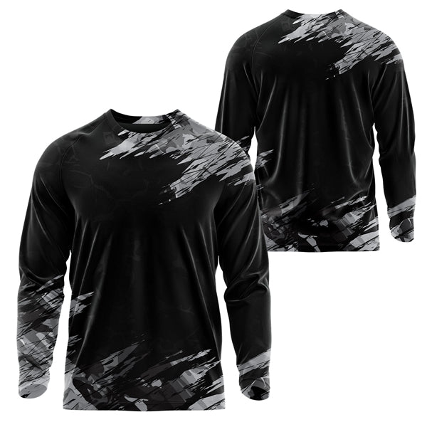 Unisex 150 GSM Flashed V Fabric Long Sleeve Jersey T-Shirt