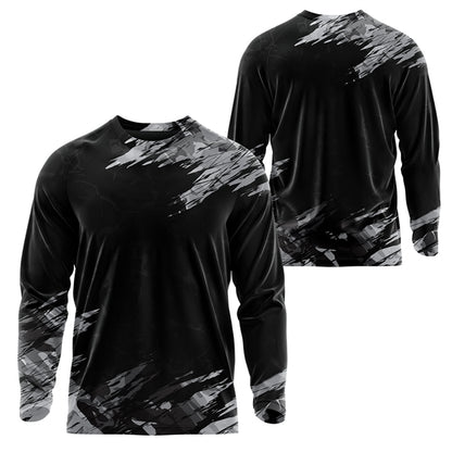Unisex 150 GSM Flashed V Fabric Long Sleeve Jersey T-Shirt