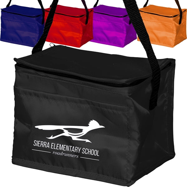 6-Can Cooler Polyester Lunch Bag (8" x 6" x 5.5")