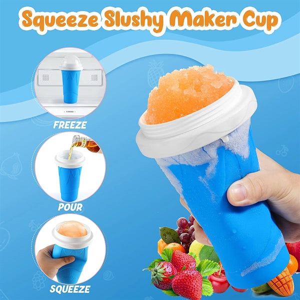 Slushie Maker Cup 12 Oz With Lid And Straw