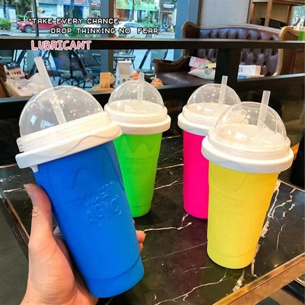 Slushie Maker Cup 12 Oz With Lid And Straw