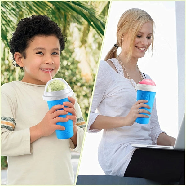 Slushie Maker Cup 12 Oz With Lid And Straw