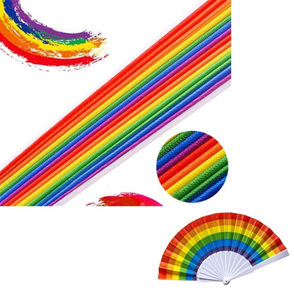 Rainbow Pride Folding Hand Fan