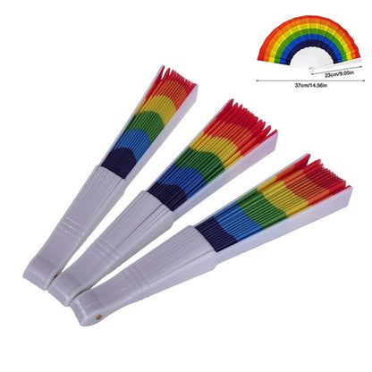 Rainbow Pride Folding Hand Fan