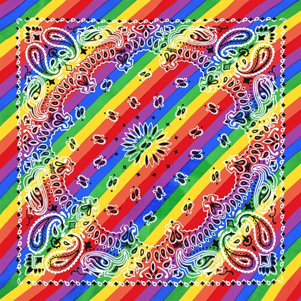LGBT Rainbow Bandana Stripe Square Scarf Pride Accessories
