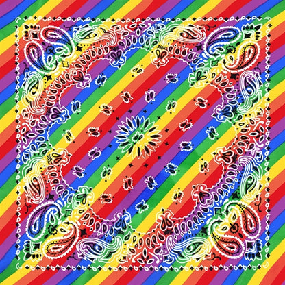 LGBT Rainbow Bandana Stripe Square Scarf Pride Accessories