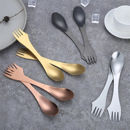 Stainless Steel Sporks 3 In 1 Fork Knife Spoon Utensils Set