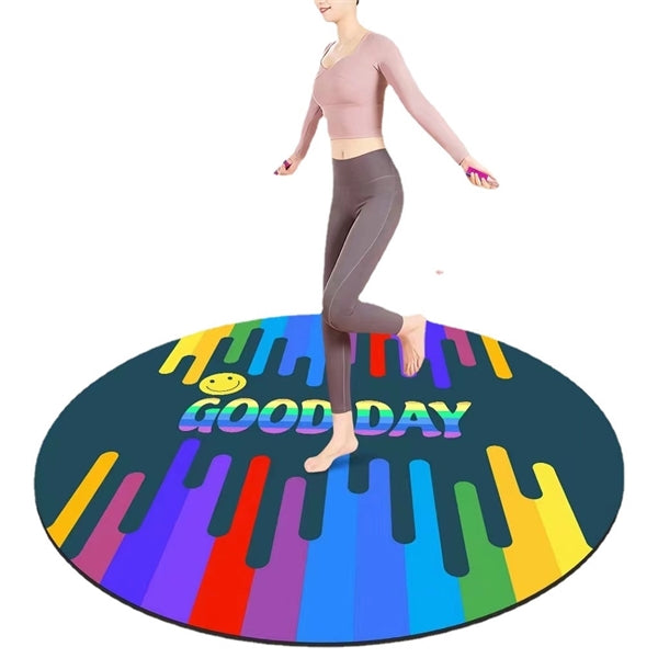 Rainbow yoga  home indoor sports round blanket