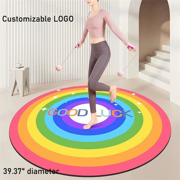 Rainbow yoga  home indoor sports round blanket