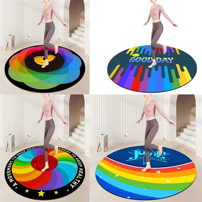 Rainbow yoga  home indoor sports round blanket