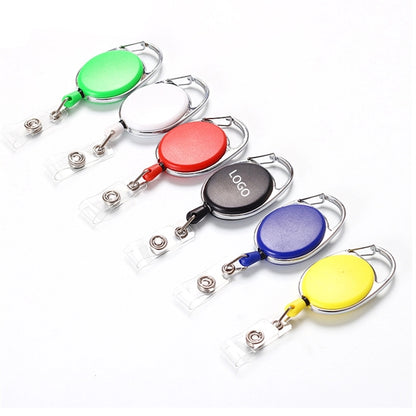 Multcolor Oval Shape Retractable Badge Holder