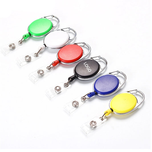 Multcolor Oval Shape Retractable Badge Holder