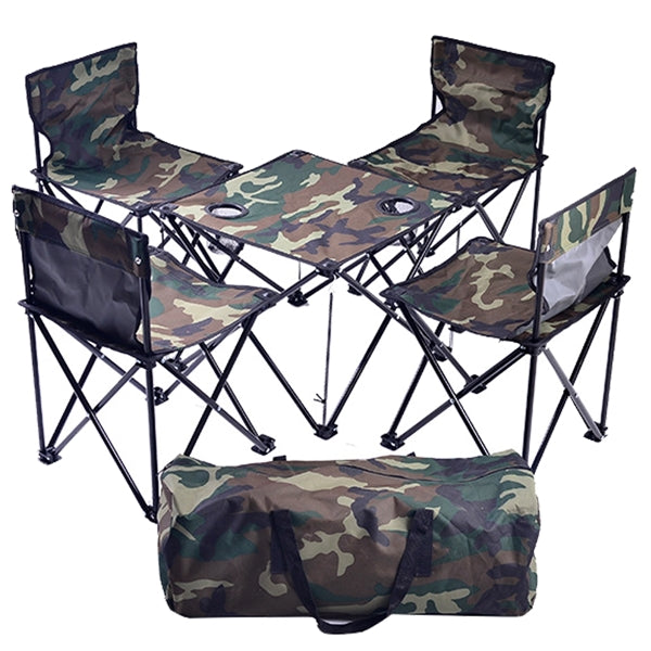 Portable Folding Camping Table Chairs Set