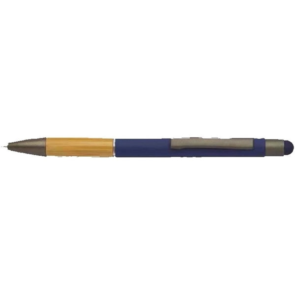 Bamboo Soft Touch Rubber Metal Pen