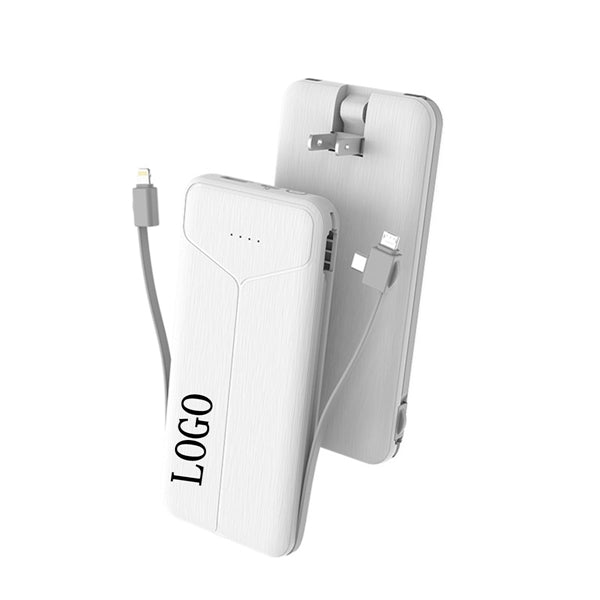 10000mah Power Bank With Built-in AC Wall Plug