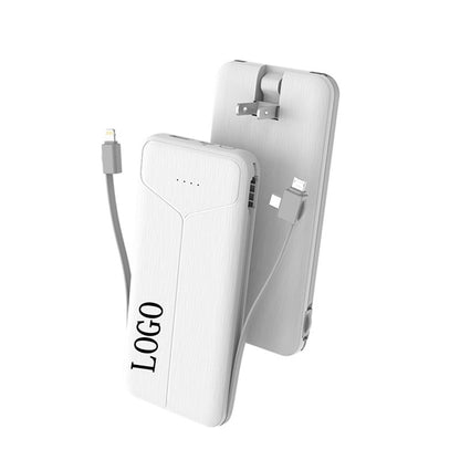 10000mah Power Bank With Built-in AC Wall Plug