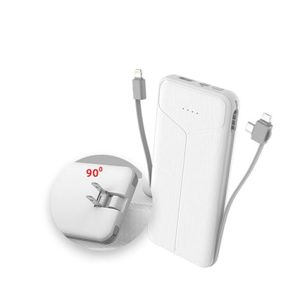 10000mah Power Bank With Built-in AC Wall Plug