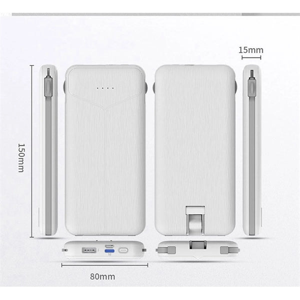 10000mah Power Bank With Built-in AC Wall Plug