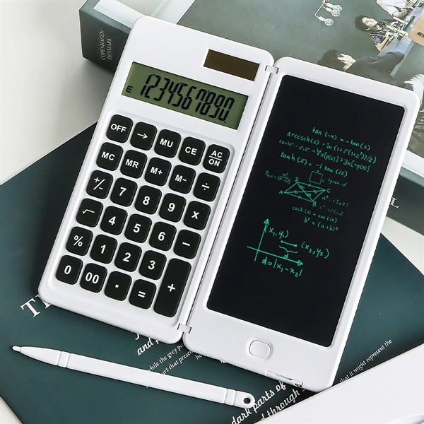 Basic Desk Calculator Notepad with Pen