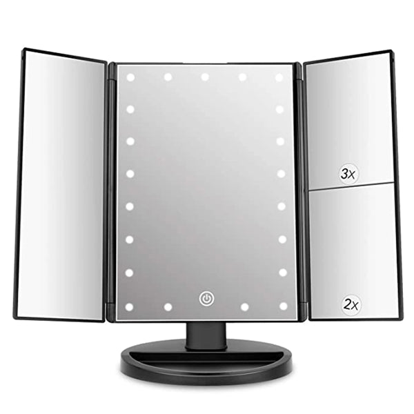 Tri-Fold Lighted Vanity Mirror with 21 LED Lights