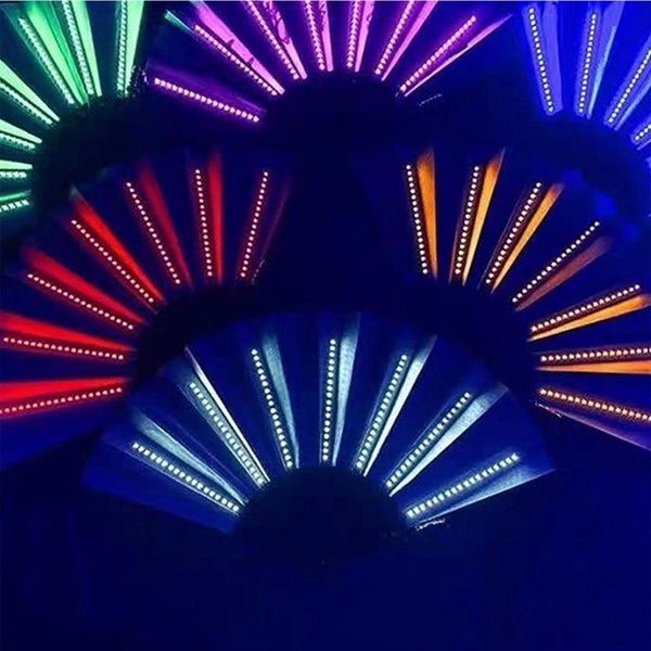 Folding Led Light Up Hand Fan
