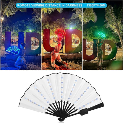 Folding Led Light Up Hand Fan