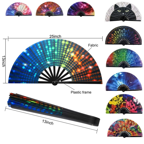 Nylon Cloth Foldable Hand Fan