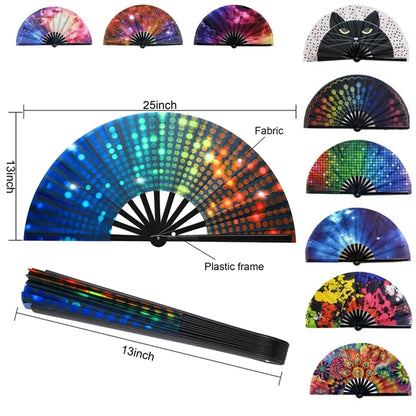 Nylon Cloth Foldable Hand Fan