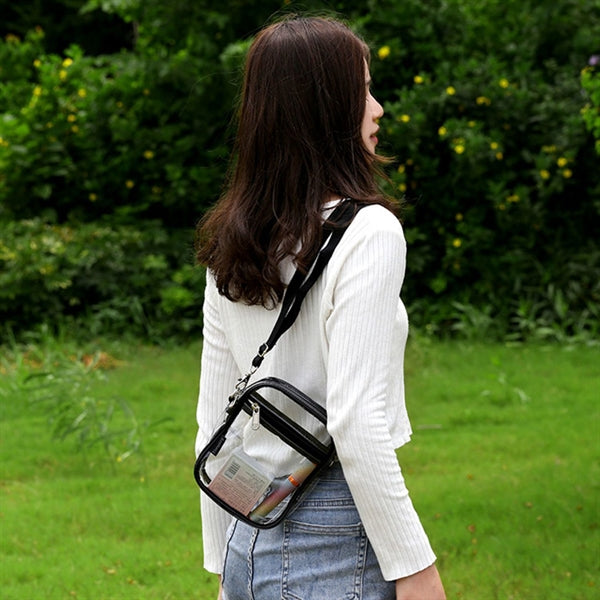 Stadium Approved Clear PVC Transparent Crossbody Bag