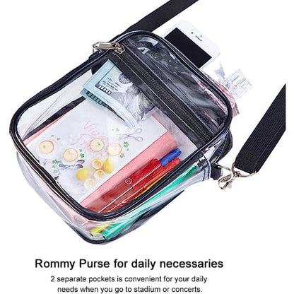 Stadium Approved Clear PVC Transparent Crossbody Bag