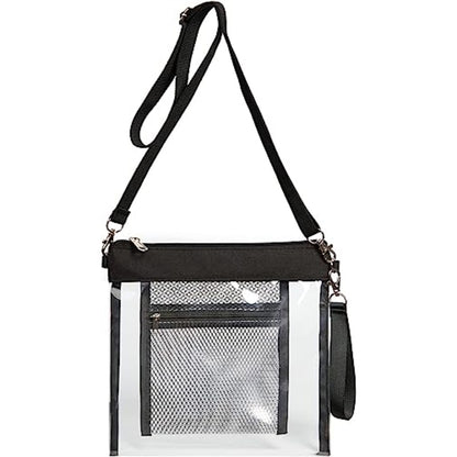 PVC Crossbody With Inner Mesh Zip Pocket
