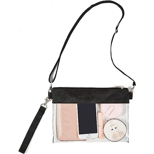 Women's Clear PVC Transparent Crossbody Purse Bag