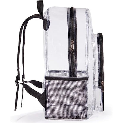 Heavy Duty Clear PVC Transparent Backpack (16.5"X14"X5")