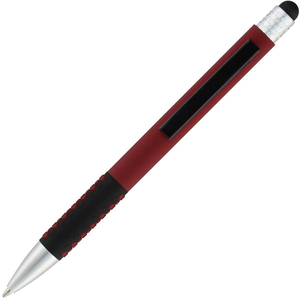 Click Honey Comb Soft Touch Rubber Metal Pen