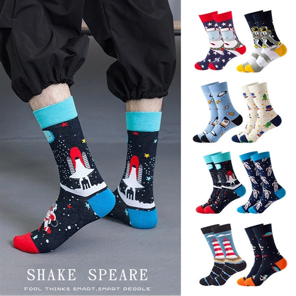 Mens Funny Pattern Dress Socks
