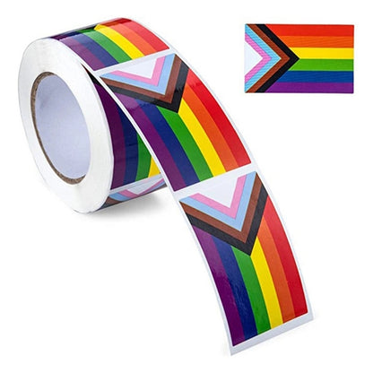 500Pcs/Roll Rainbow LGBT Gay Pride Temporary Stickers